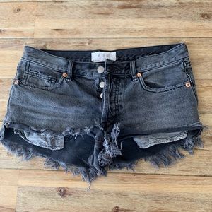 Free People Grey Denim Shorts